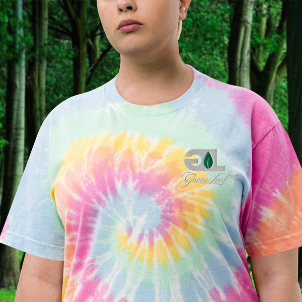 GL Embroidered Oversized tie-dye t-shirt